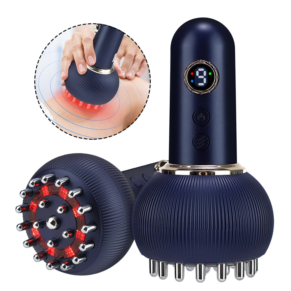 Intelligent Body Shaper Slimming Massage Pulse Red Light Heating Pressotherapy Lymphatic Drainage Meridian Scraping Brush