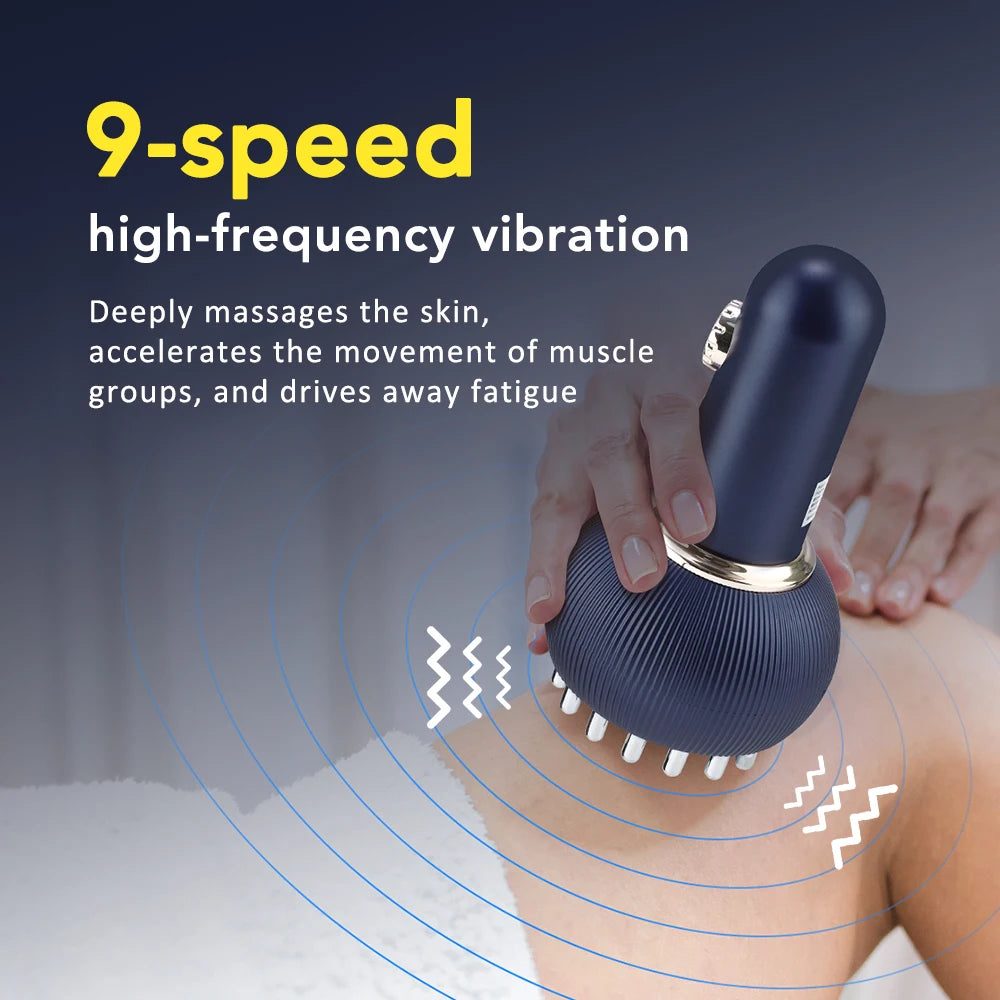 Intelligent Body Shaper Slimming Massage Pulse Red Light Heating Pressotherapy Lymphatic Drainage Meridian Scraping Brush
